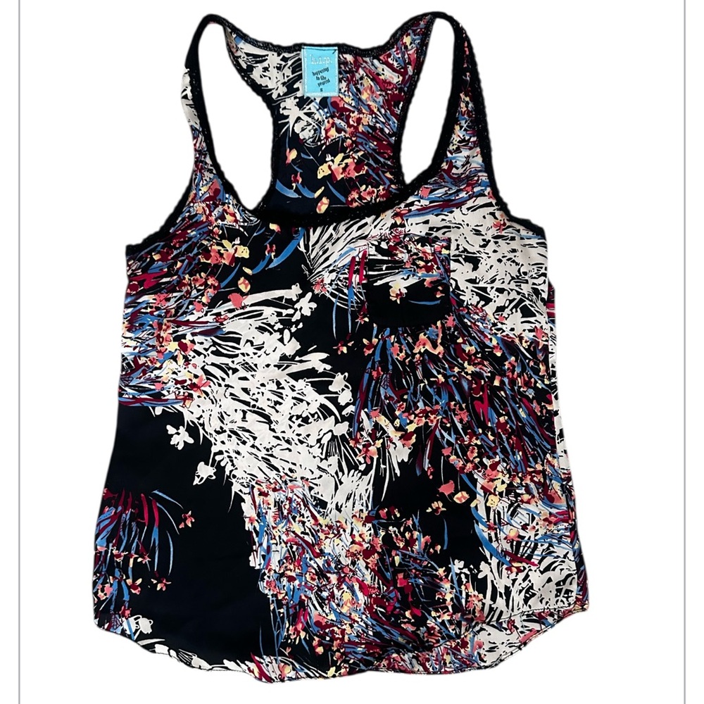 h.i.p. Razorback Multicolor Abstract Print Tank Top
